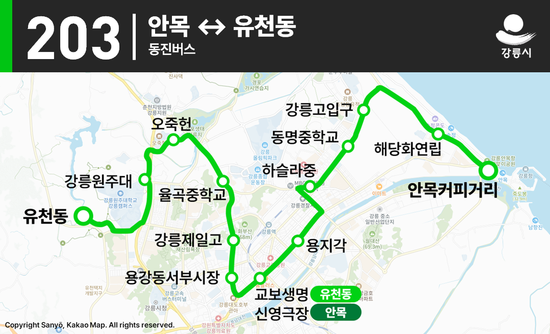 파일:강릉_203_노선도.png